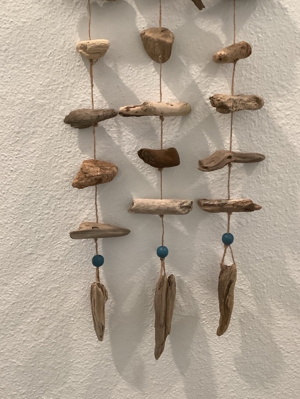Driftwood Art, Driftwood Beaded Mobile, Driftwood Mobile, Coastal Decor - Picture 4 of 7